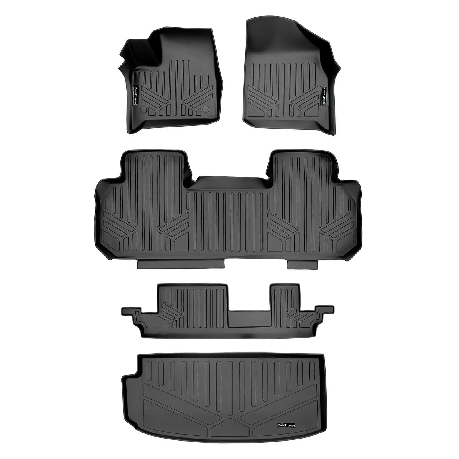 SMARTLINER Custom Fit Floor Liners For 2018-2023 Chevrolet Traverse (with 2nd Row Bench Seat) Smartliner USA