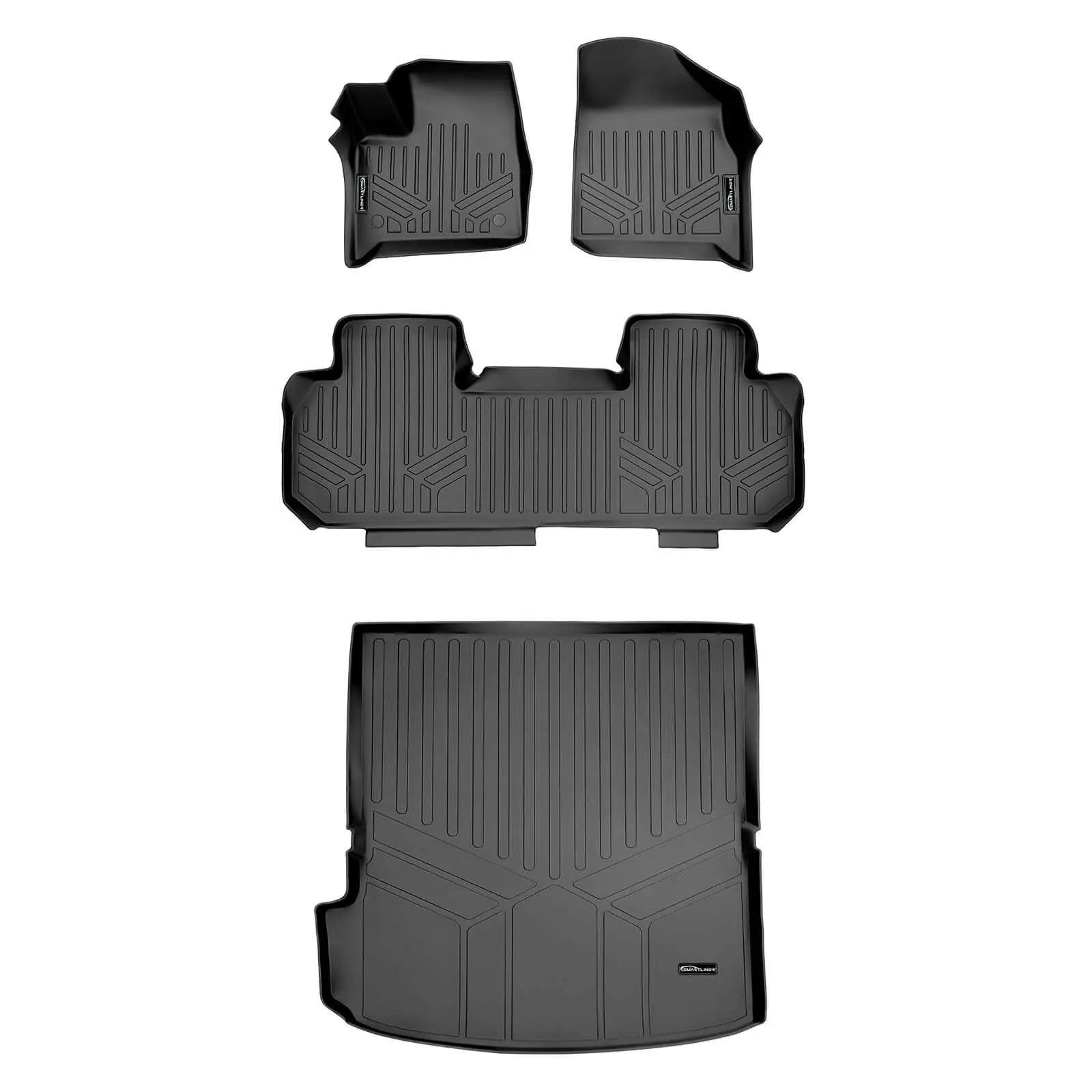 SMARTLINER Custom Fit Floor Liners For 2018-2023 Chevrolet Traverse (with 2nd Row Bench Seat) Smartliner USA