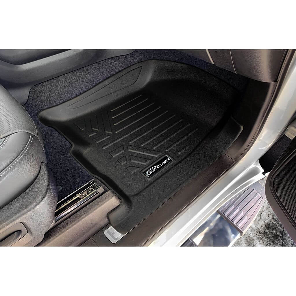 Smartliner USA SmartCoverage™ Floor Liners For 2019-2026 Chevy Silverado 1500/ GMC Sierra 1500 Crew Cab | Carpet |, top view
