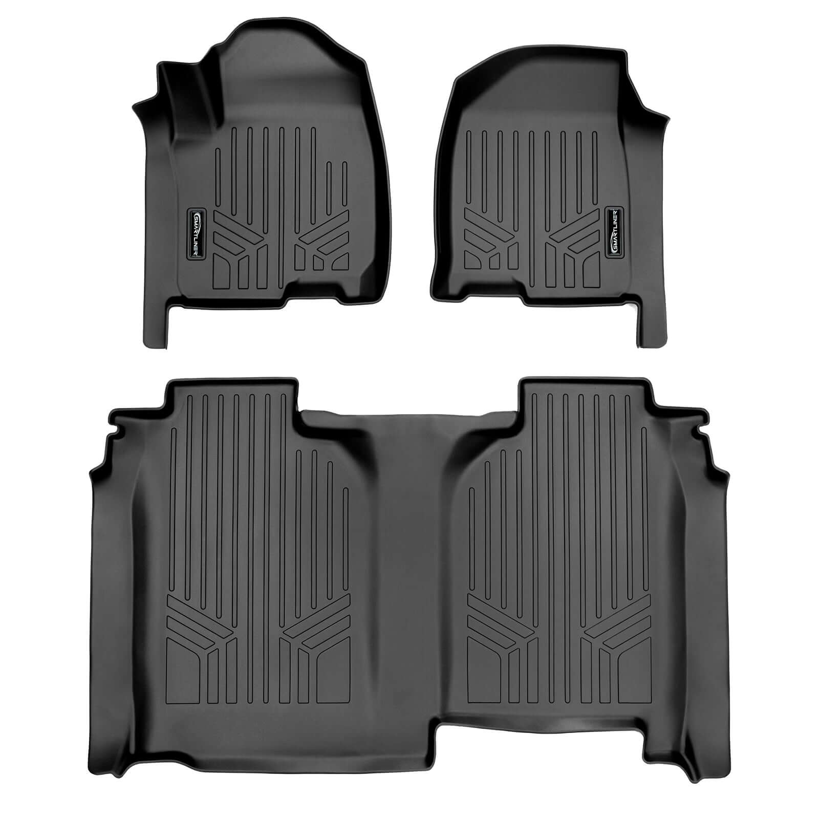 Smartliner USA SmartCoverage™ Floor Liners For 2019-2026 Silverado/Sierra 1500 Crew Cab (1st Row Bucket), product detail