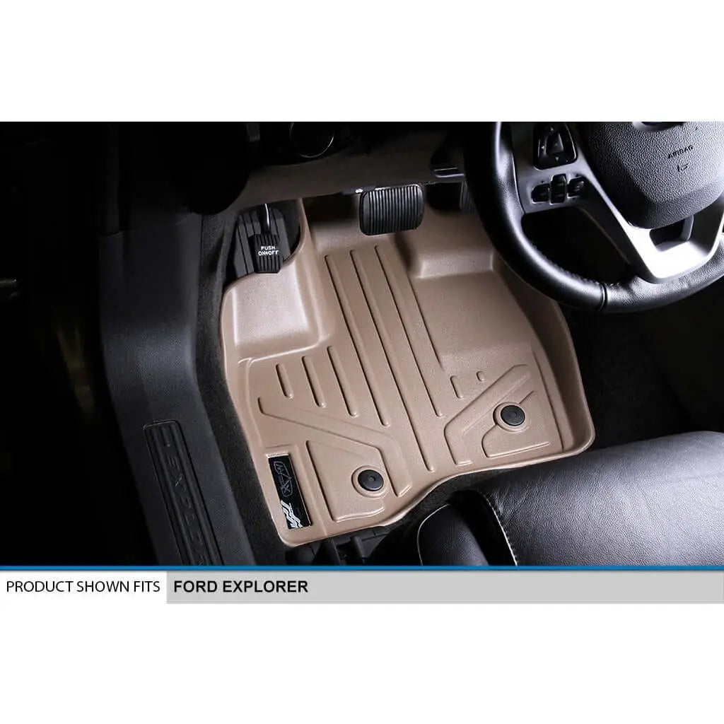 SMARTLINER Custom Fit Floor Liners For 2011-2014 Explorer (without 2nd Row Center Console) Smartliner USA