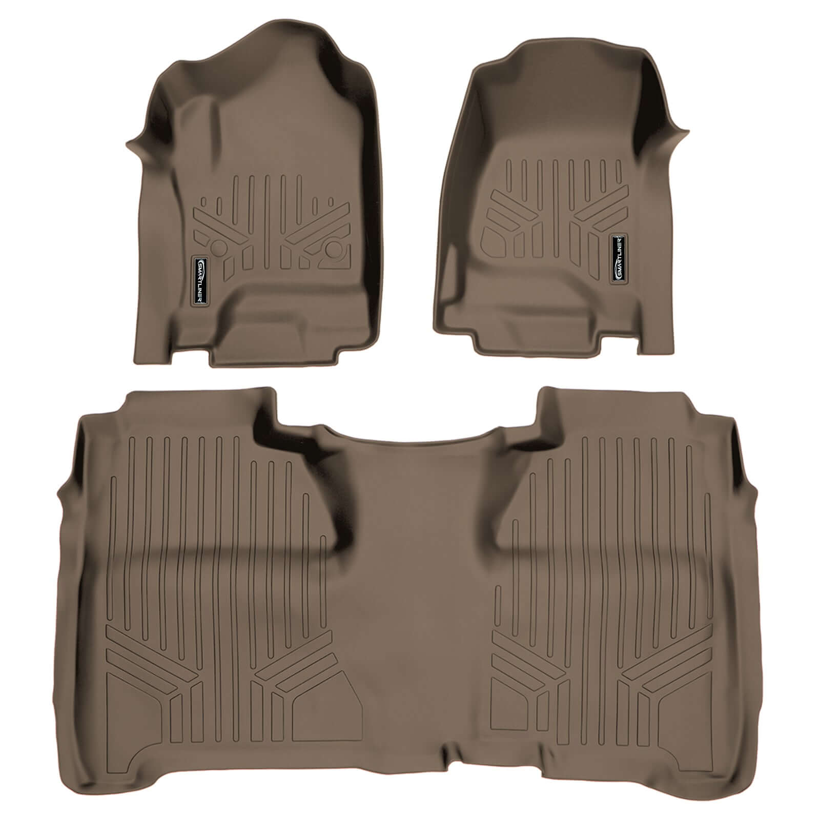 Smartliner USA SmartCoverage™ Floor Liners For Crew Cab 2014-2018 Silverado/Sierra 1500 - 2015-2021 2500/3500 HD, top view