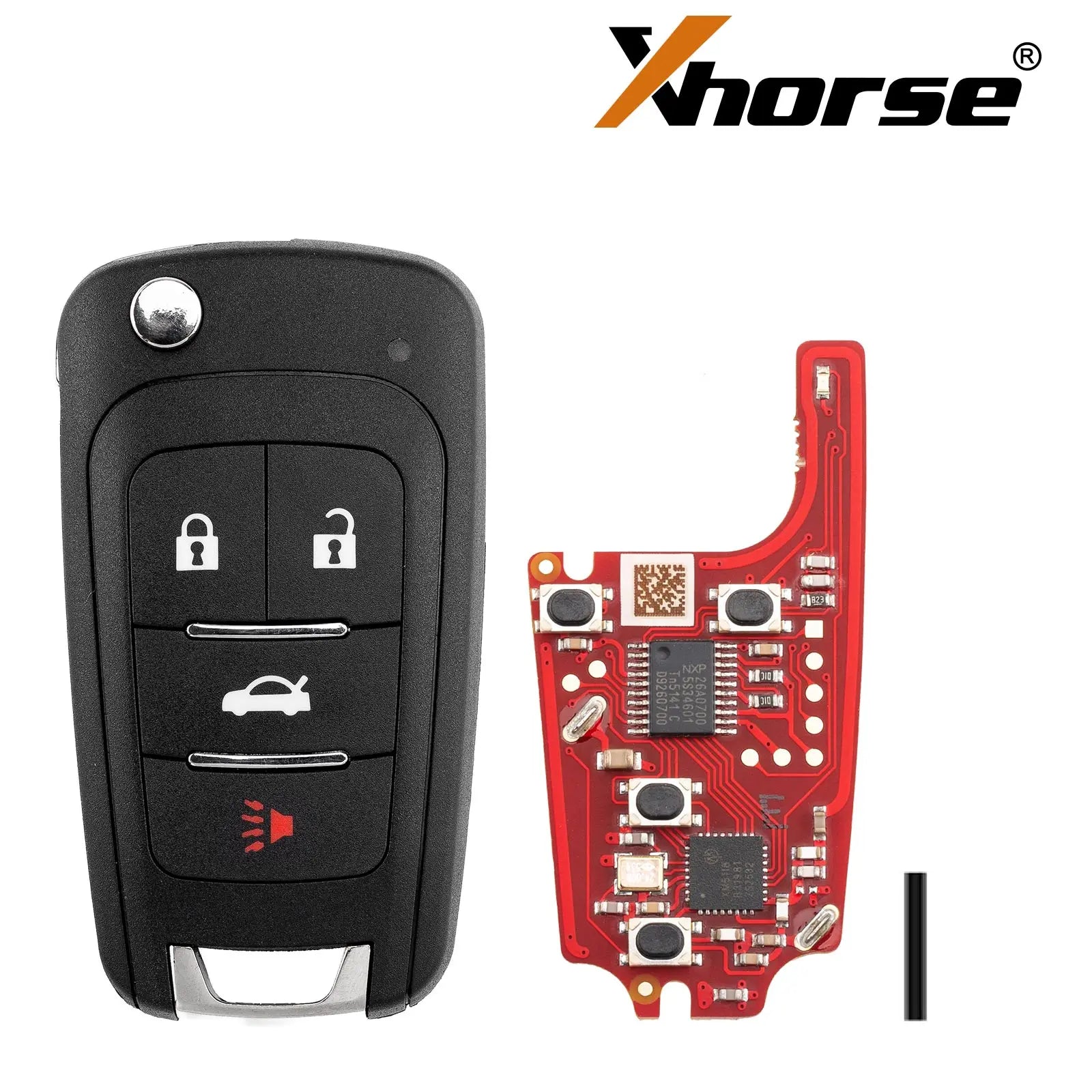 Xhorse XXNBU21EN  2ndGeneration Wireless Remote Key Buick Flip 4 Buttons English Work With VVDI Key Tool Max Pro 1pcs/lot Gm Service Guy