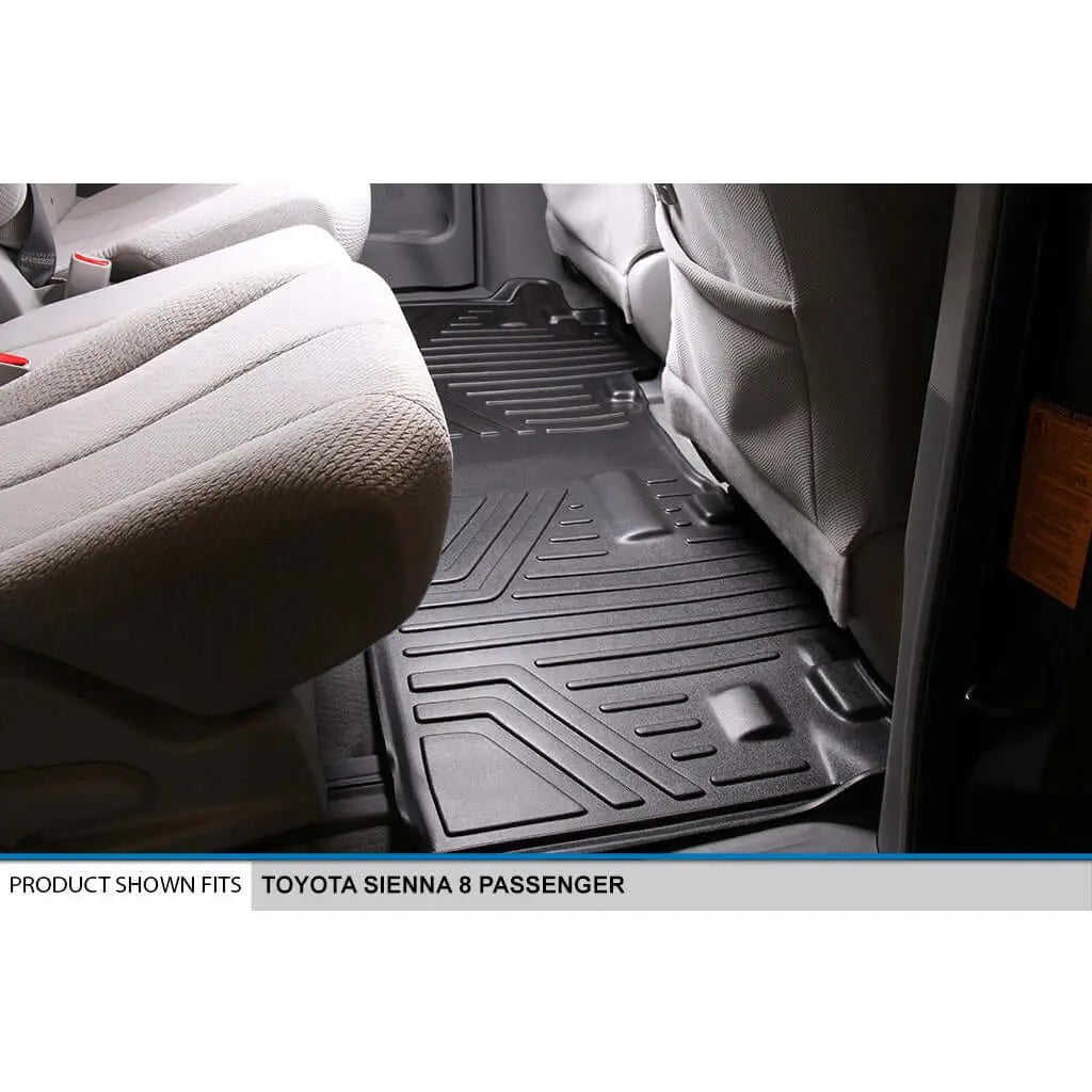 SMARTLINER Custom Fit Floor Liners For 2011-2012 Sienna (8 Passenger Model with Power Folding 3rd Row Seats) Smartliner USA