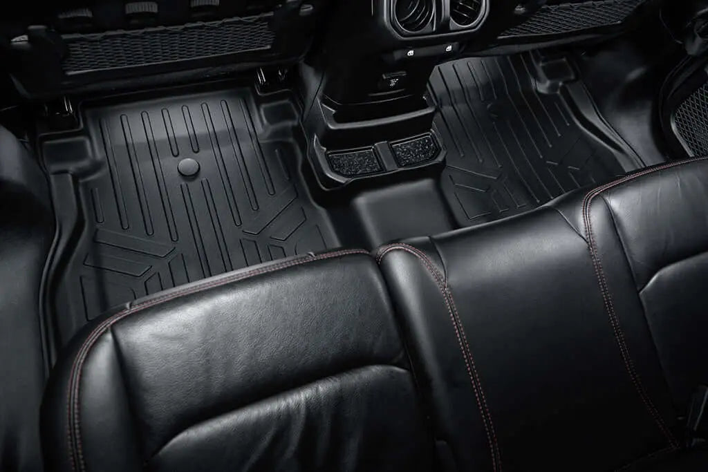 SMARTLINER Custom Fit Floor Liners For JL New Body 2018-2024 Jeep Wrangler Unlimited without Subwoofer (no JK) Smartliner USA