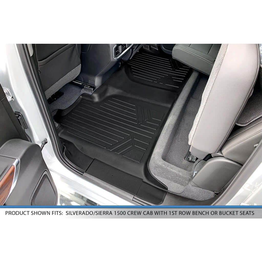 Smartliner USA SmartCoverage™ Floor Liners For 2019-2026 1500 Silverado/Sierra Crew Cab 2019-2024 Crew Cab, further detail