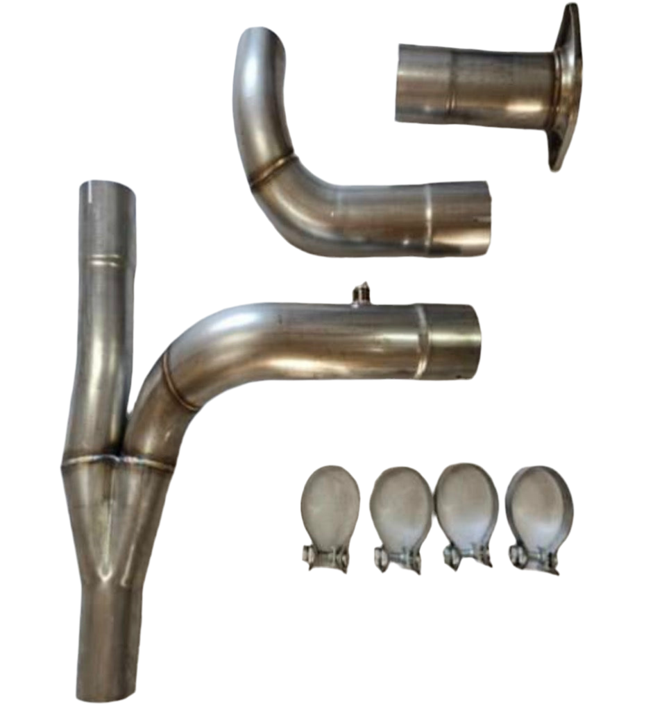 Speedzone Performance SPDZ1 RaceFlow Y-Pipe for 1999–2006 GMC trucks and SUVs, exhaust component with chrome finish