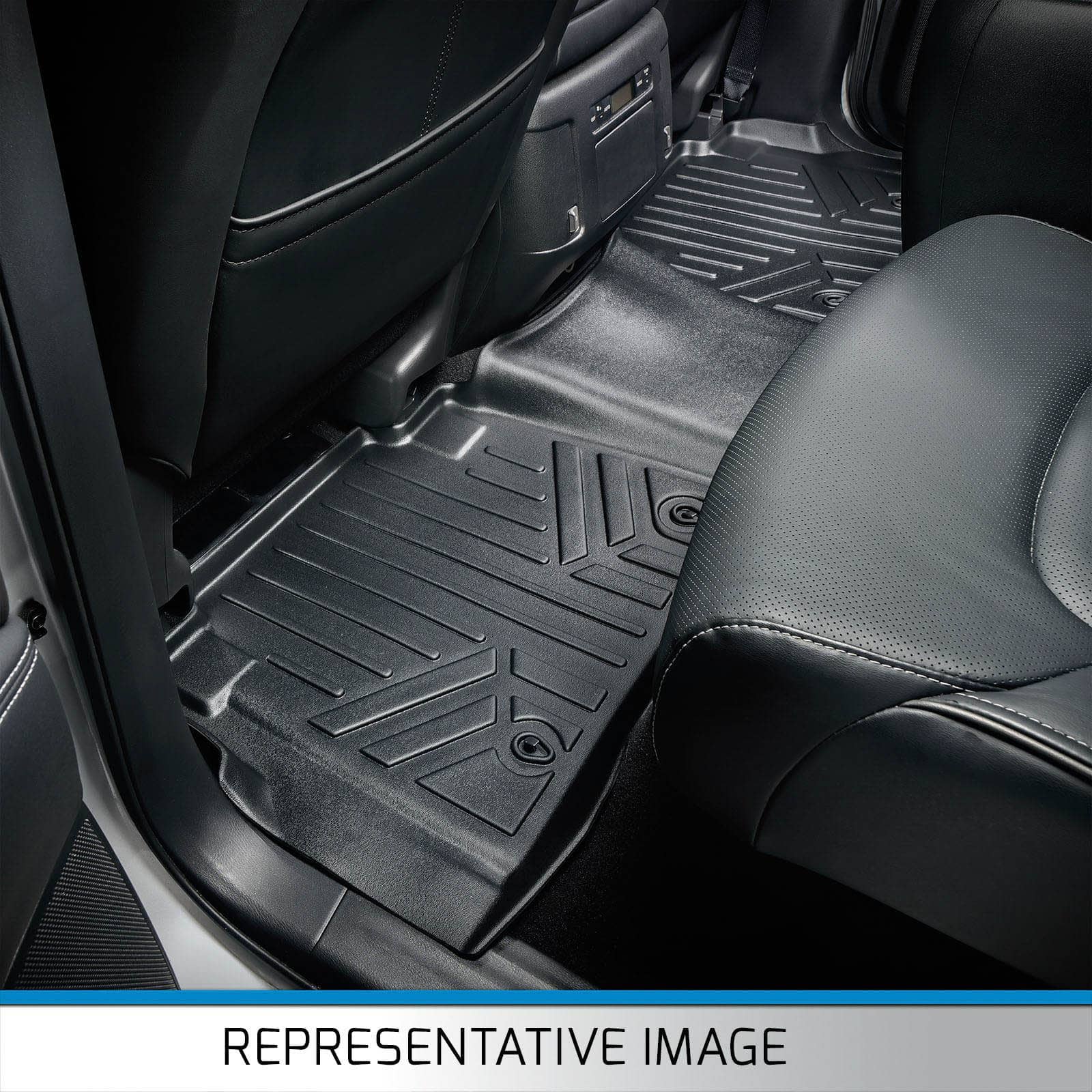 SMARTLINER Floor Liners for Double Cab 2019 Chevy Silverado 1500 LD (OTH), angled view
