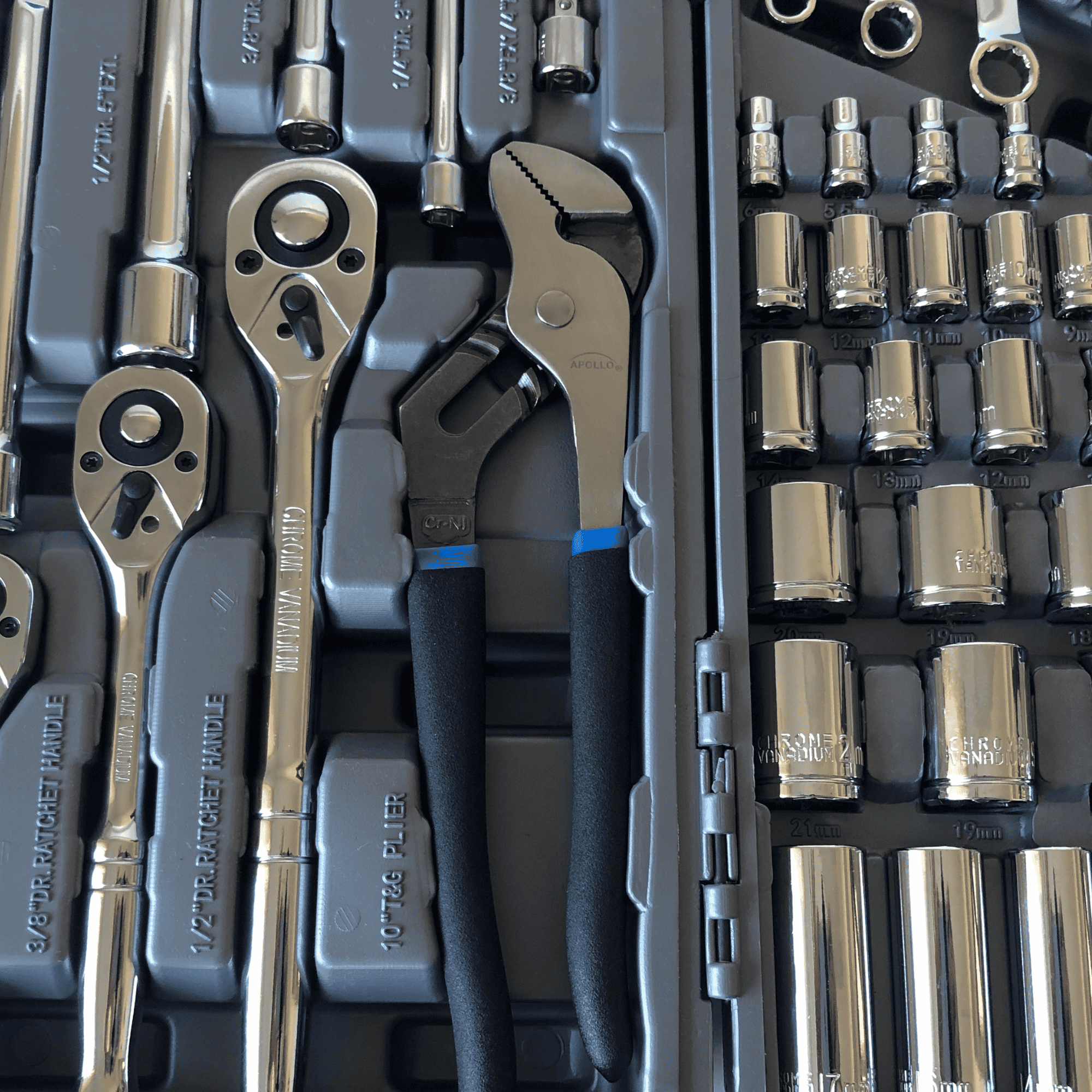 163 Piece Mechanics Tool Kit -- DT0002 Apollo Tools