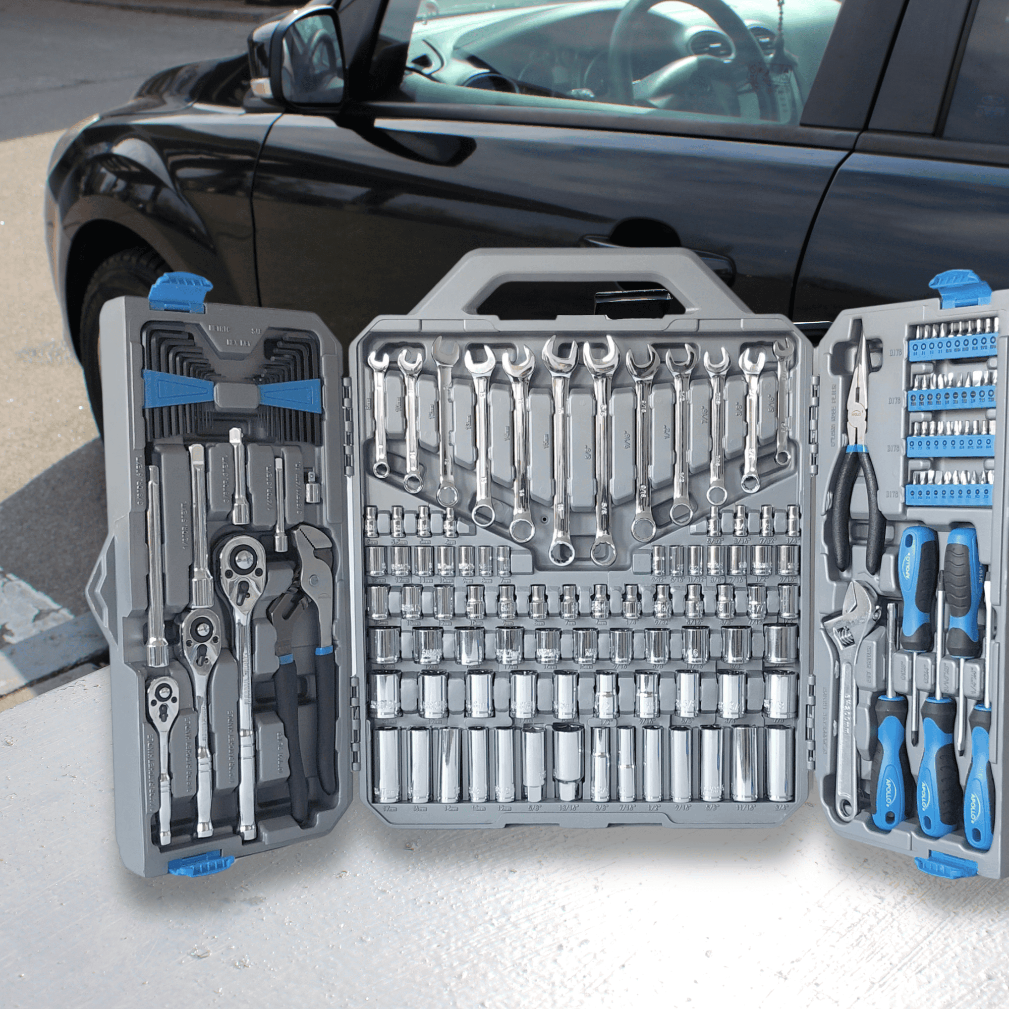 163 Piece Mechanics Tool Kit -- DT0002 Apollo Tools