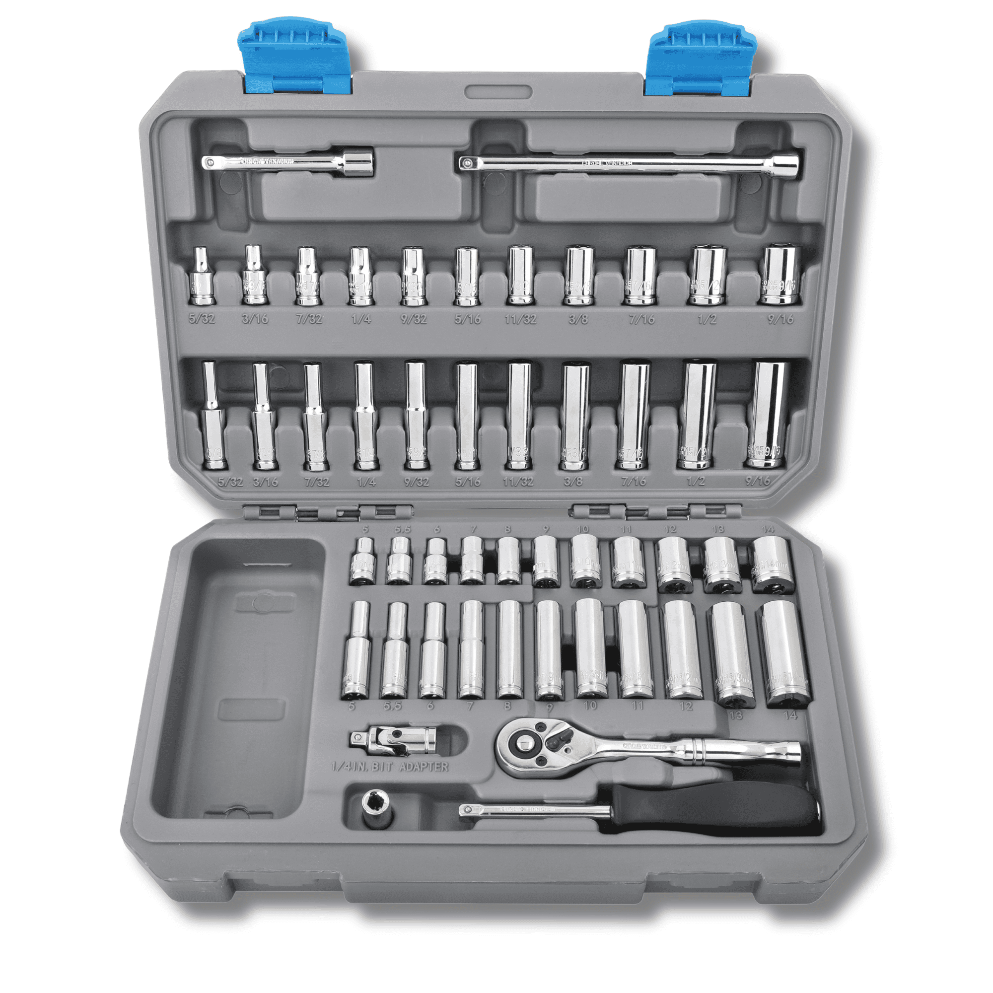 APOLLO TOOLS - DT0004-50 Piece ¼” Drive Socket Set Apollo Tools