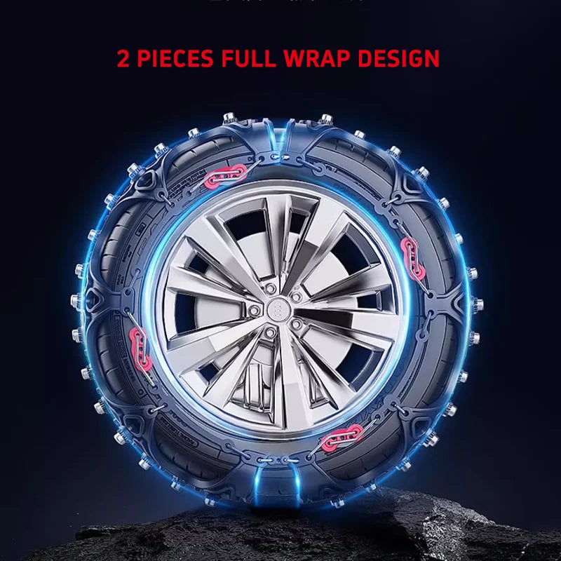 Winter Hot Selling Full Wrap Bull Tendon Vehicle Mud Sandy Snow Tire Chains Anti Skid Snow Chains for 165~275 Car Tires Gm Service Guy