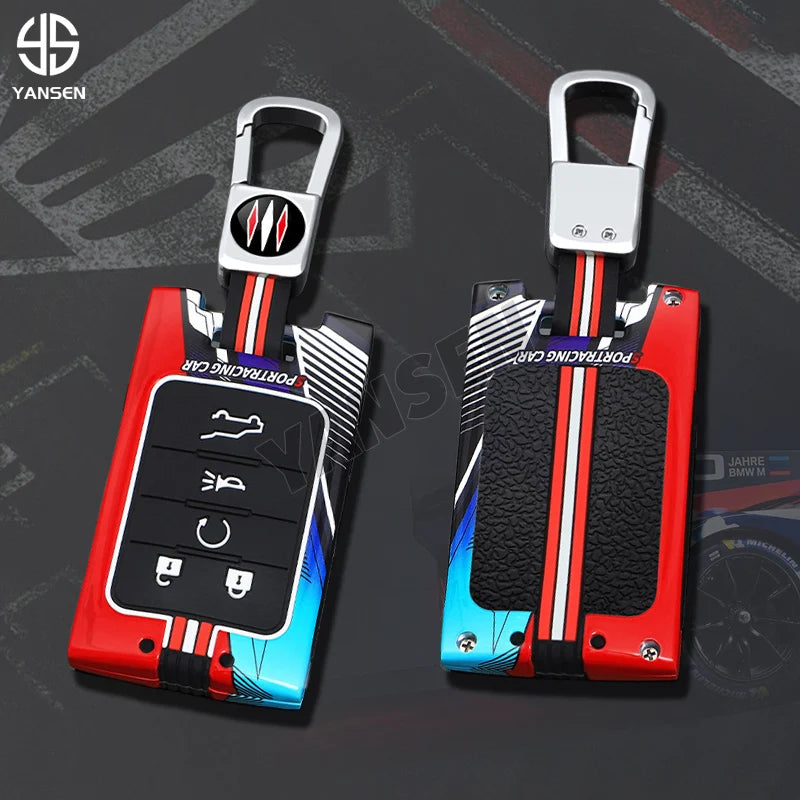 Gm Service Guy Chevrolet Corvette, Cadillac CTS, ATS, Escalade remote key case cover shell in black protective design.