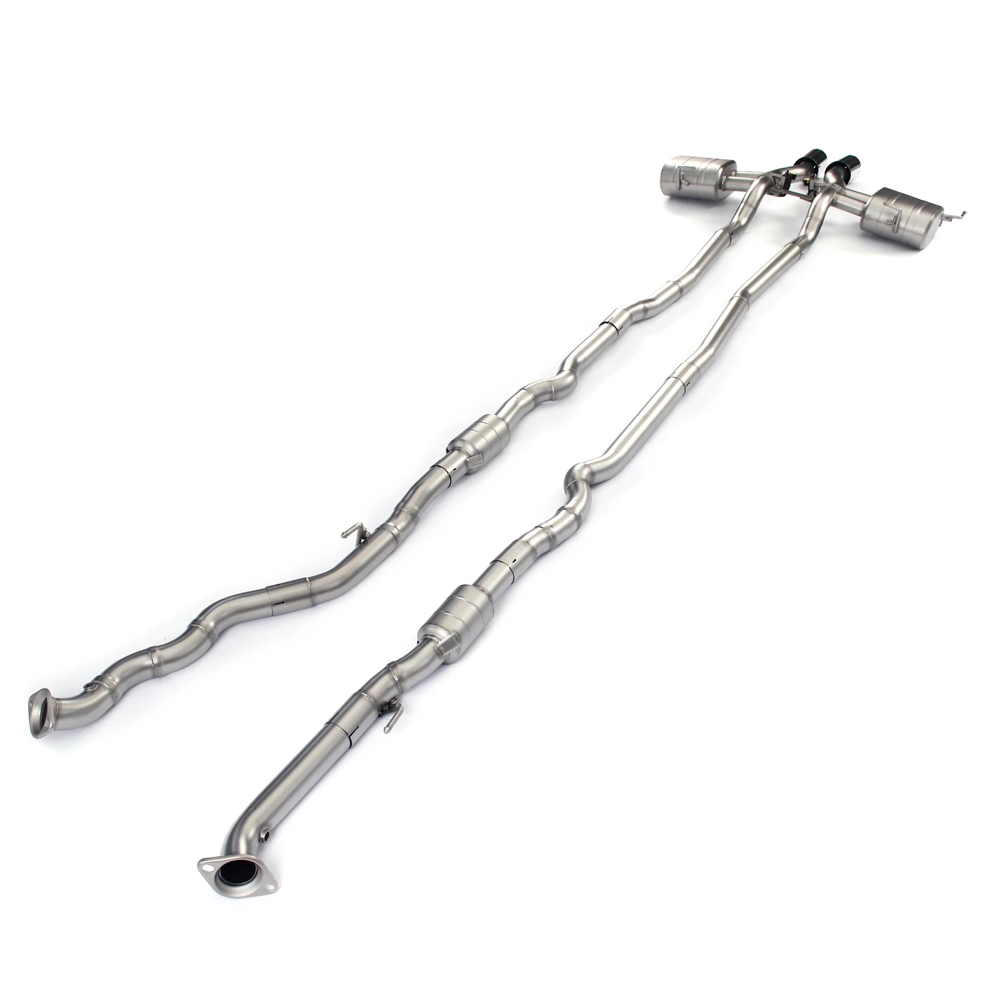 Custom Gm Service Guy performance cat-back exhaust system with electronic valve for 2011-2014 Cadillac CTS Coupe 3.6L V6 Sigma II chassis.