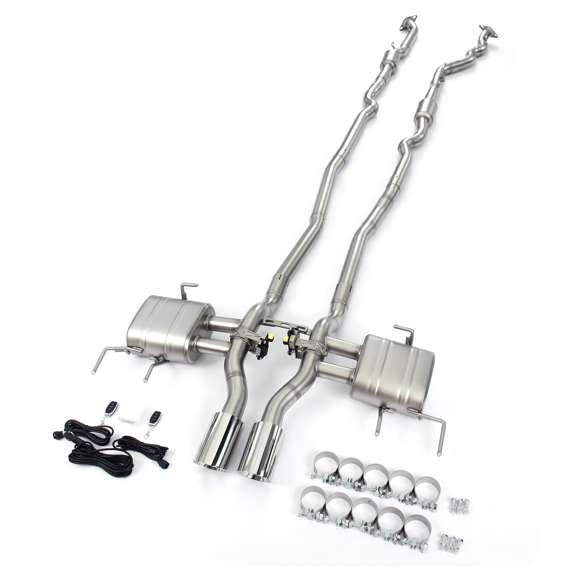 Gm Service Guy custom performance cat-back exhaust system with electronic valve on a 2011-2014 Cadillac CTS Coupe 3.6L V6 Sigma II chassis