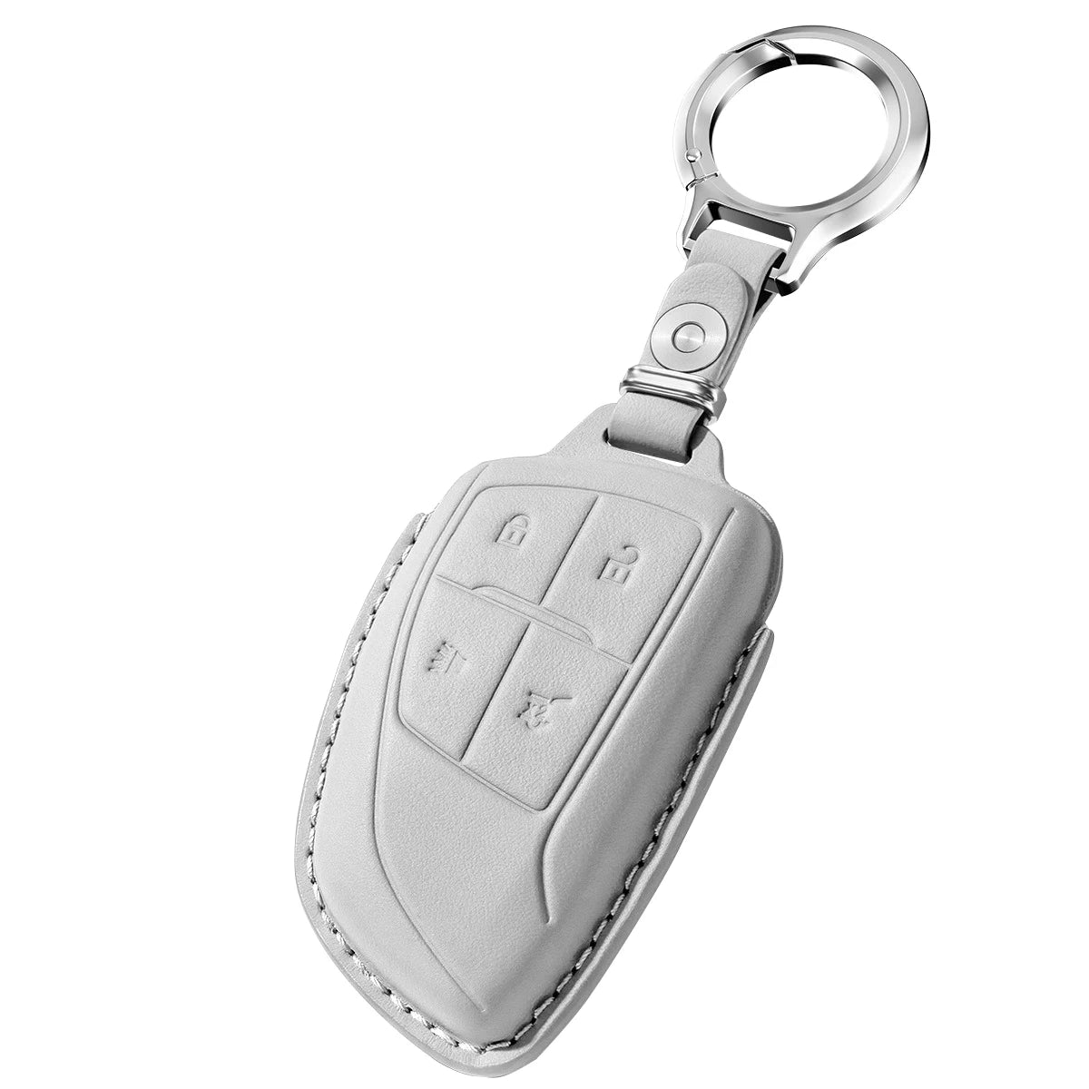 Leather Key Case Stylish Car Key Pouch Key Cover and Keychain for Buick Envision Plus Car Keys Gm Service Guy