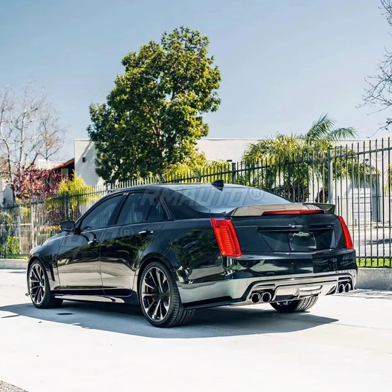 CTS Real Carbon Fiber Rear Trunk Spoiler Wing Boot Lid for Cadillac CTS Sedan 4dr I4 2014 2015 2016 2017 CTS-V Sport Style Gm Service Guy