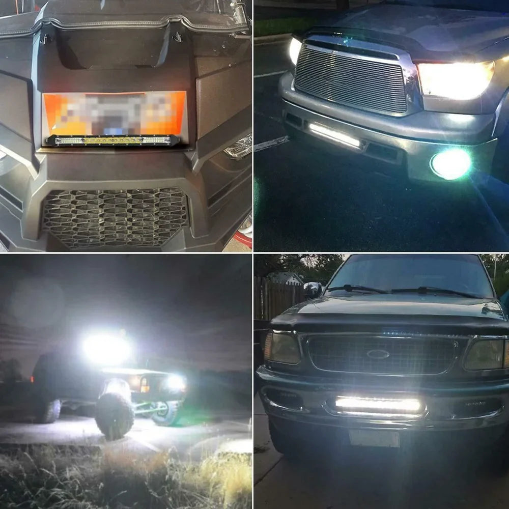 Slim Spot Flood LED Bar Off Road 12V 24V LED Light Bar/Work Light For Car 4x4 Truck ATV SUV Boat lada Barra LED Lightbar Econic Blanks