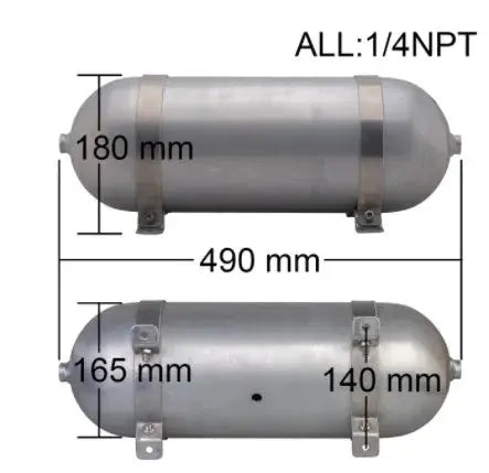 3/4/5 Gallon aluminum Seamless air cylinder air tank pneumatic air suspension system tunning vehicle parts Gm Service Guy