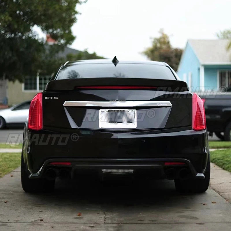 CTS Real Carbon Fiber Rear Trunk Spoiler Wing Boot Lid for Cadillac CTS Sedan 4dr I4 2014 2015 2016 2017 CTS-V Sport Style Gm Service Guy