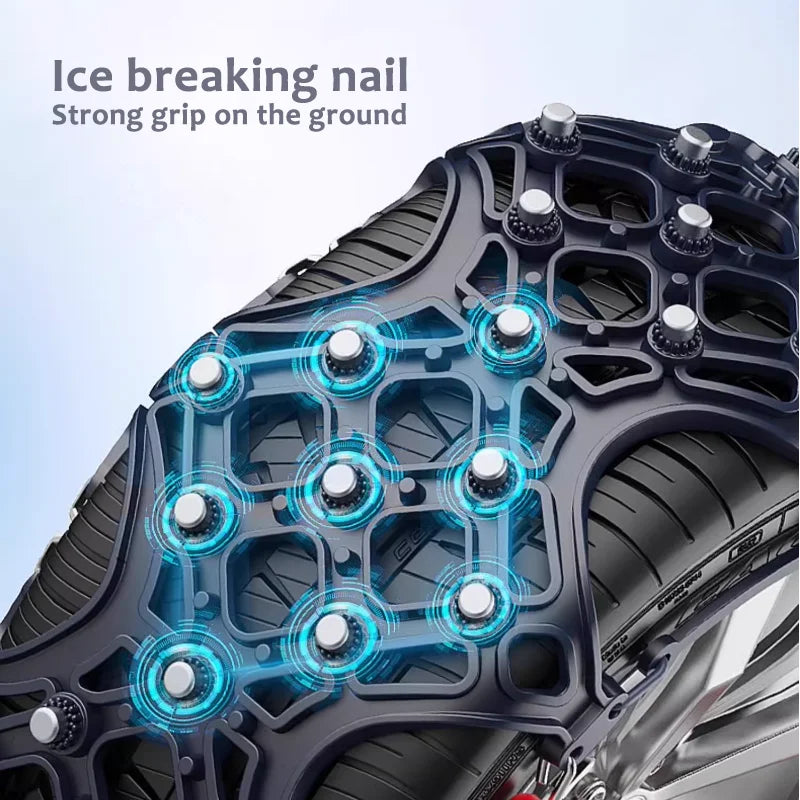 Winter Hot Selling Full Wrap Bull Tendon Vehicle Mud Sandy Snow Tire Chains Anti Skid Snow Chains for 165~275 Car Tires Gm Service Guy