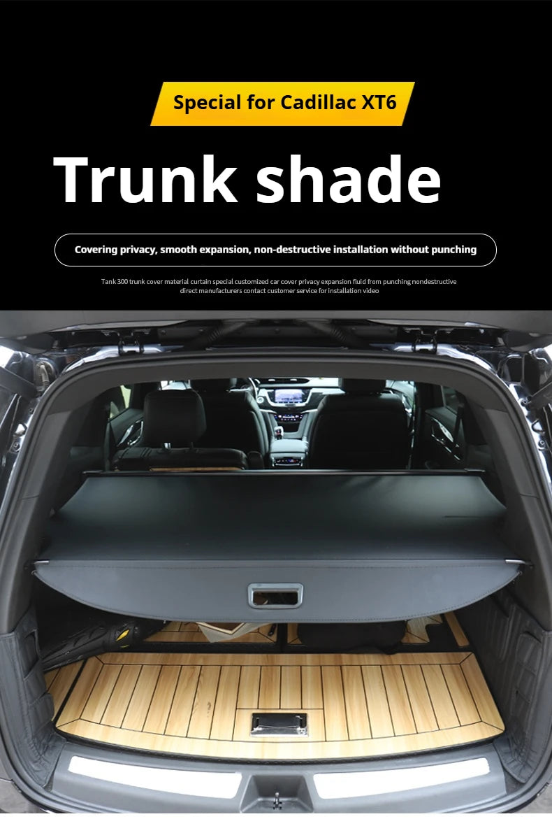 Retractable Trunk Cargo Cover for Cadillac XT6 2020 2021 2022 2023 Auto Tail Box Custom Special Interior Accessories Gm Service Guy
