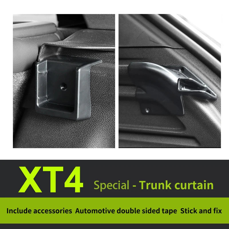 Custom fit retractable trunk cargo cover for Cadillac XT4 (2020-2024) by GM Service Guy, rear luggage privacy shade in vehicle trunk