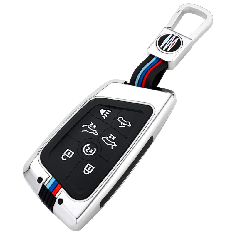 Zinc Alloy Silica Gel Car Key Case Cover Shell for Corvette C8 Coupe Chevrolet C7 ZR1 Z06 Key Rings Keychain Bag Accessories Gm Service Guy