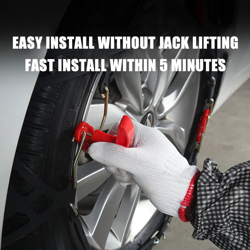 Winter Hot Selling Full Wrap Bull Tendon Vehicle Mud Sandy Snow Tire Chains Anti Skid Snow Chains for 165~275 Car Tires Gm Service Guy