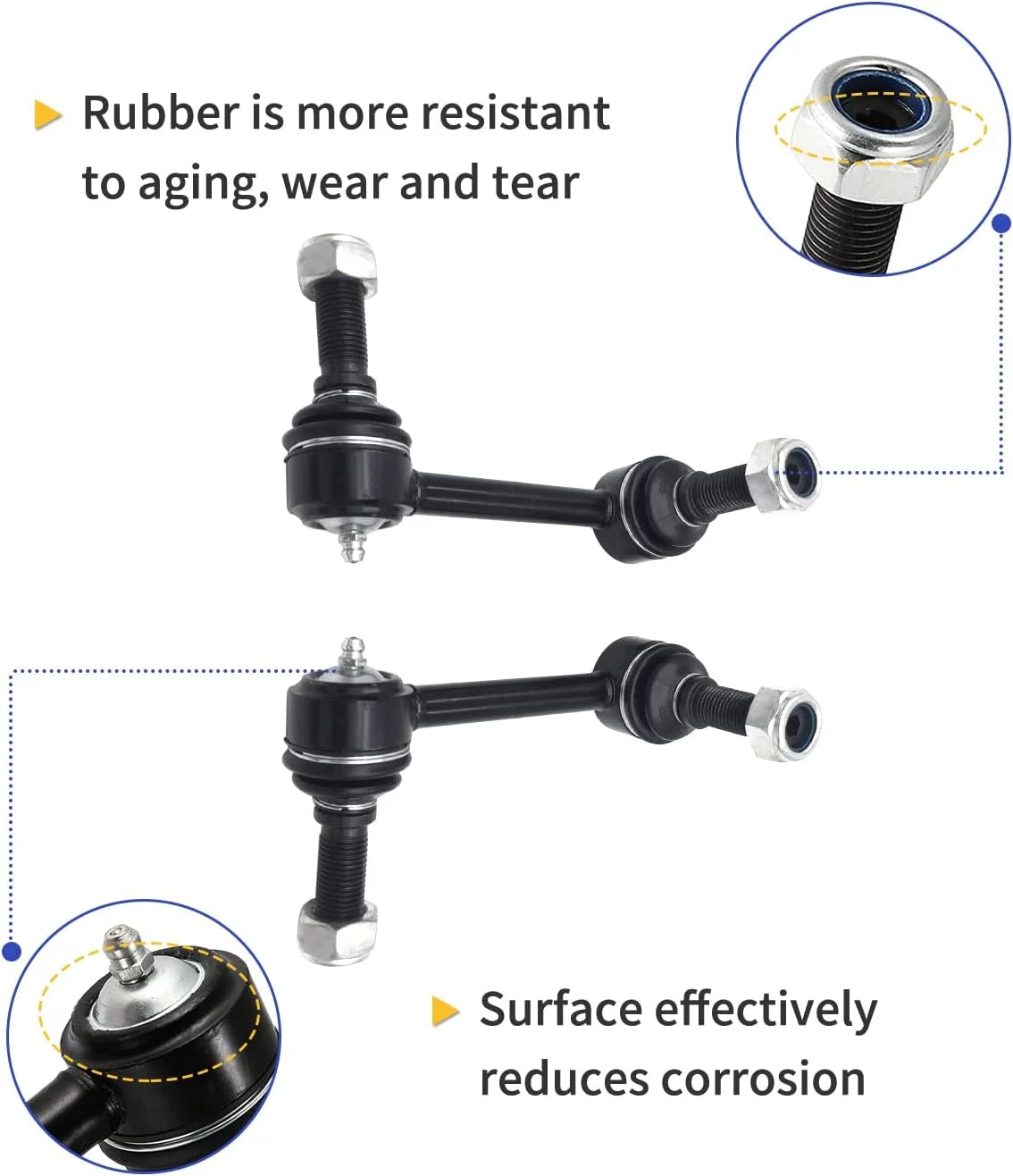 Frenzybro 2PC Front Stabilizer Sway Bar Links for Chevy Trailblazer GMC Envoy 2004-2007 K80824 K80825 Gm Service Guy