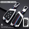 Zinc Alloy Silica Gel Car Key Case Cover Shell for Corvette C8 Coupe Chevrolet C7 ZR1 Z06 Key Rings Keychain Bag Accessories Gm Service Guy