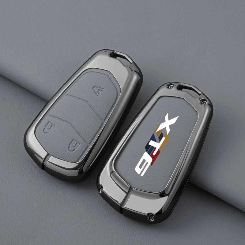 Hot Sale for Cadillac XT6 Car Key Cover 2020 to 2023 Zinc Alloy Leather Protector Shell Automobile Key Fob case Gm Service Guy
