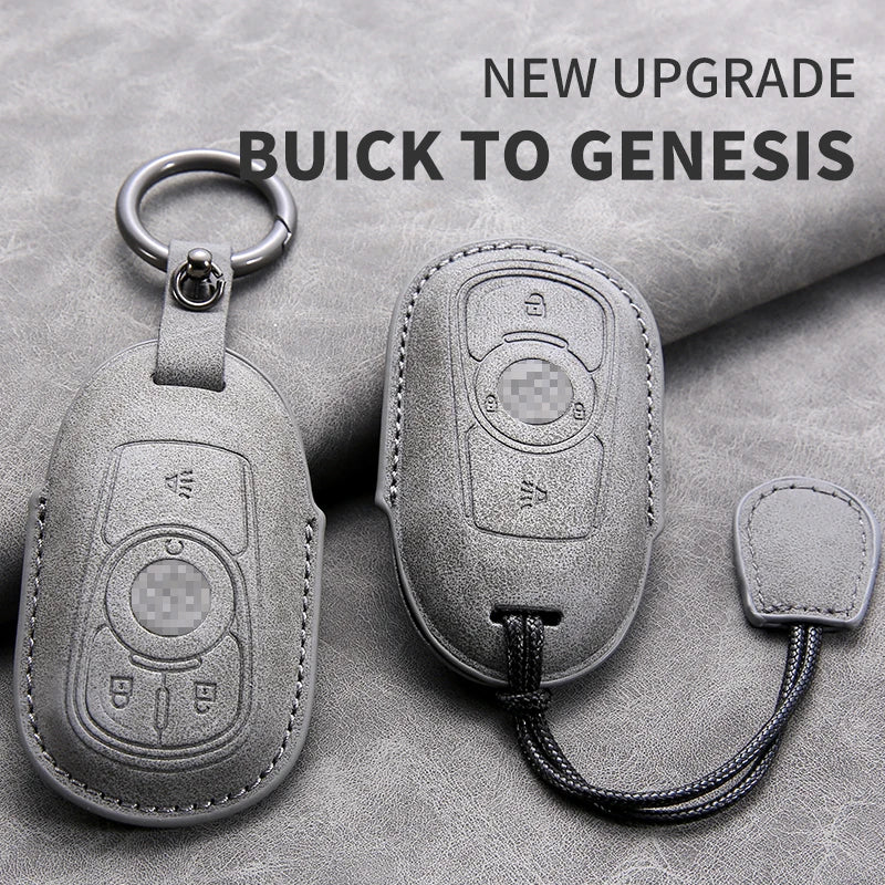 Cross Border Compatible Highquality Leather Key Cover with Keychain for Buick Envision LaCrosse Regal Wholesale From Factory Gm Service Guy