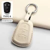 High-quality GM Service Guy PU leather car key fob cover for Cadillac ATS, CTS, CT4, CT5, CT6, XTS, XT5 models.
