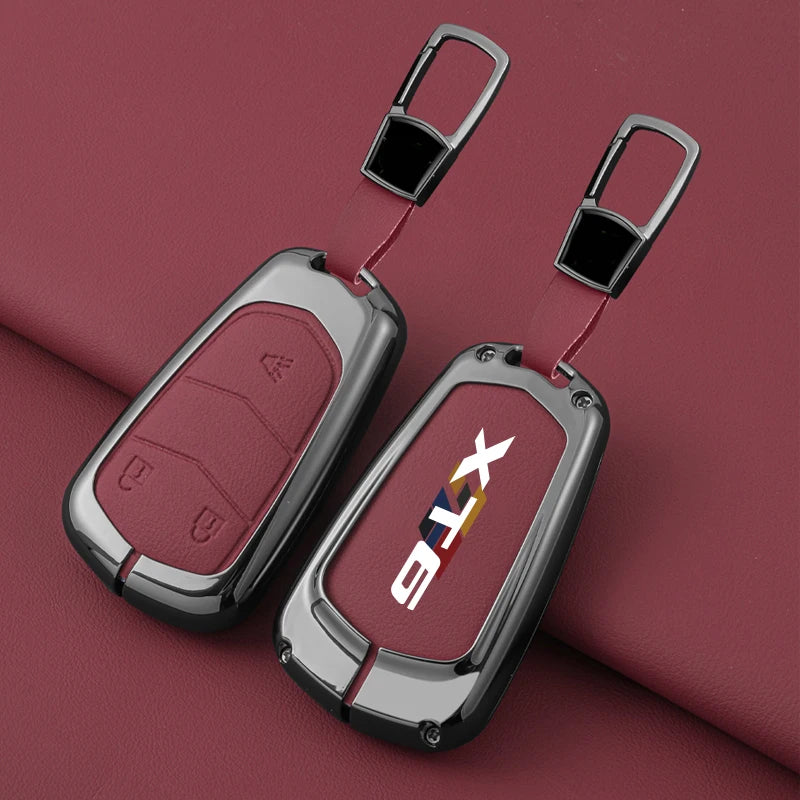 Hot Sale for Cadillac XT6 Car Key Cover 2020 to 2023 Zinc Alloy Leather Protector Shell Automobile Key Fob case Gm Service Guy