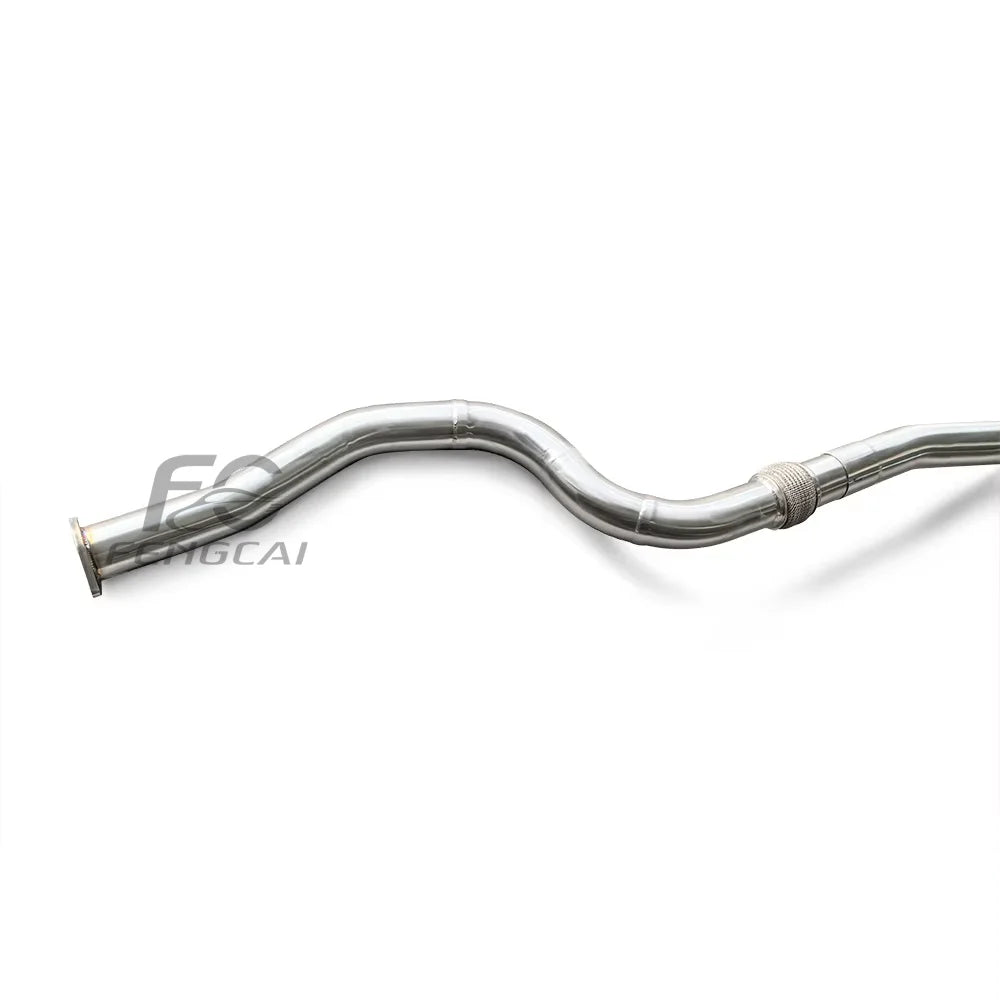 Stainless steel high-performance valve exhaust system for Cadillac CT5 2.0T 2019-2023 with tuned rear catback pipe and muffler by GM Service Guy