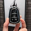 Gm Service Guy Cadillac keycase shell for XT5 XT4 XT6 CT5 CT6 XTS car keybag with keychain, black protective cover.