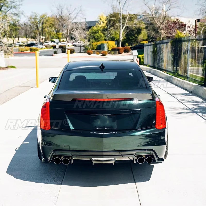 CTS Real Carbon Fiber Rear Trunk Spoiler Wing Boot Lid for Cadillac CTS Sedan 4dr I4 2014 2015 2016 2017 CTS-V Sport Style Gm Service Guy