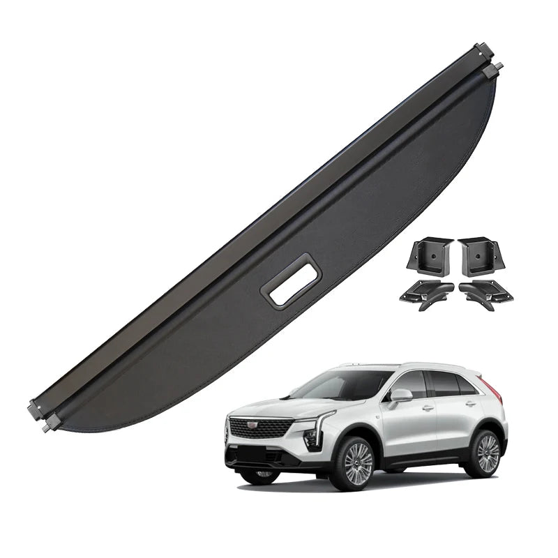 Gm Service Guy retractable cargo cover for Cadillac XT4 2018-2024 interior trunk accessories, shown installed in the vehicle.