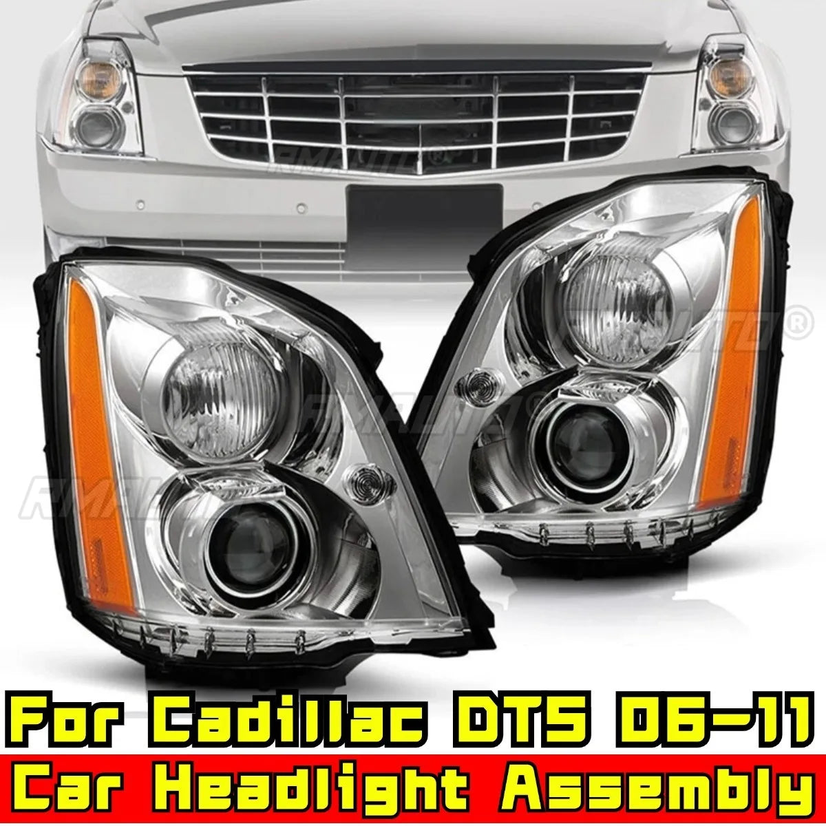 Left Right Lamp LED Daytime Light Front LED Headlamp Assembly Wide Light For Cadillac DTS 2006-2011 20861482 GM2502275 Gm Service Guy