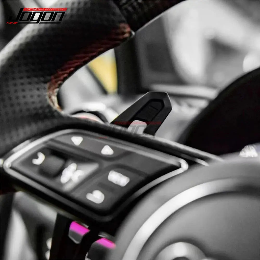 For AUDI A3 8Y S3 RS3 2020 2021 2022 Replace Steering Wheel Shift Paddle Shifter Cover Trim Metal Alloy & Carbon Fiber Car Parts Gm Service Guy