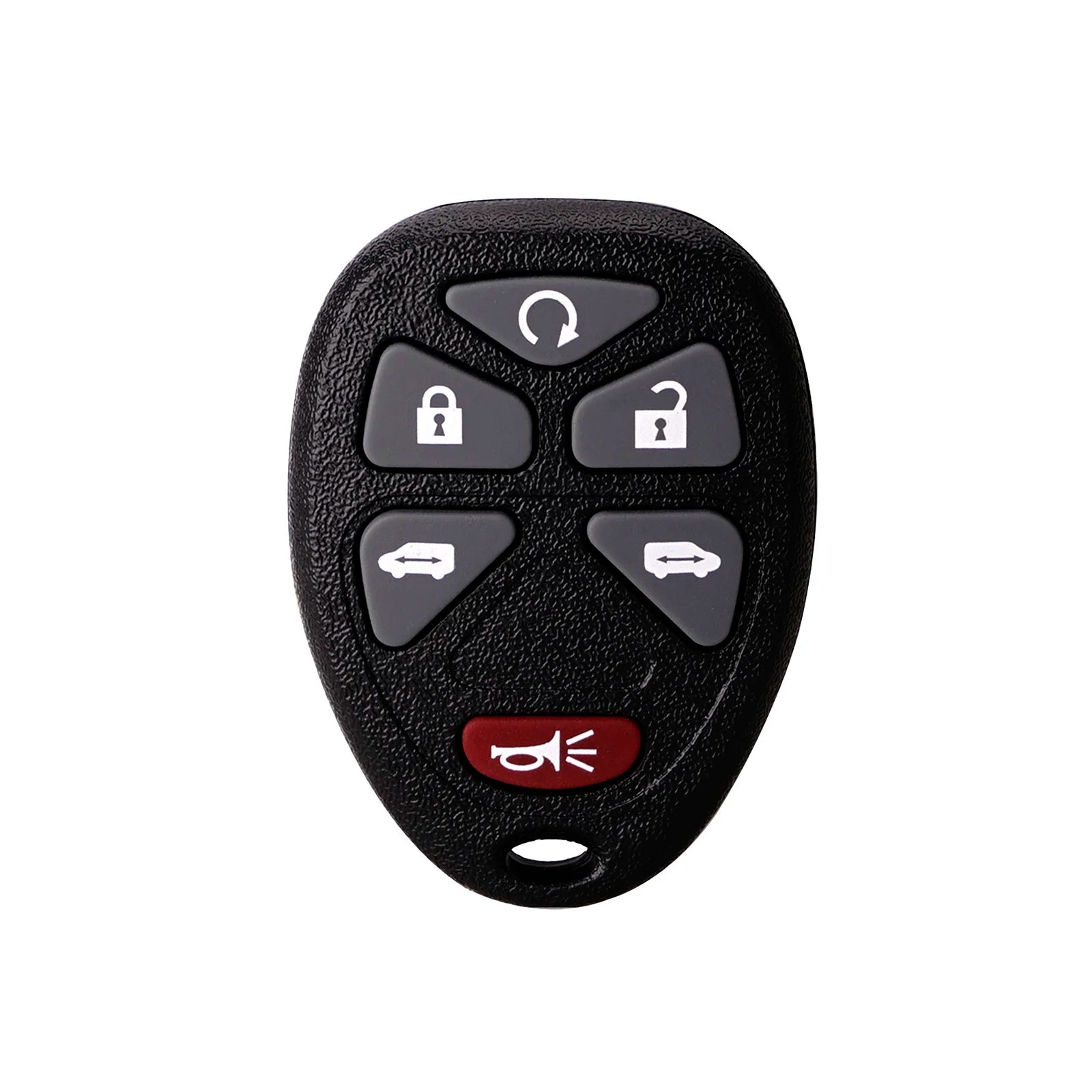 GM Service Guy 2005-2011 Buick Terraza key fob remote with six buttons, keyless entry, 315MHz, OEM style, black plastic casing.