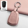 High-quality GM Service Guy PU leather car key fob cover for Cadillac ATS, CTS, CT4, CT5, CT6, XTS, XT5 models.