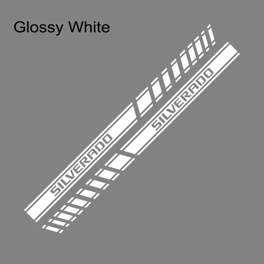 Chevrolet Silverado 1500 door side stripe decal by Quality Prints USA, vinyl truck sticker for LT, LTZ, WT, Trail Boss, RST models