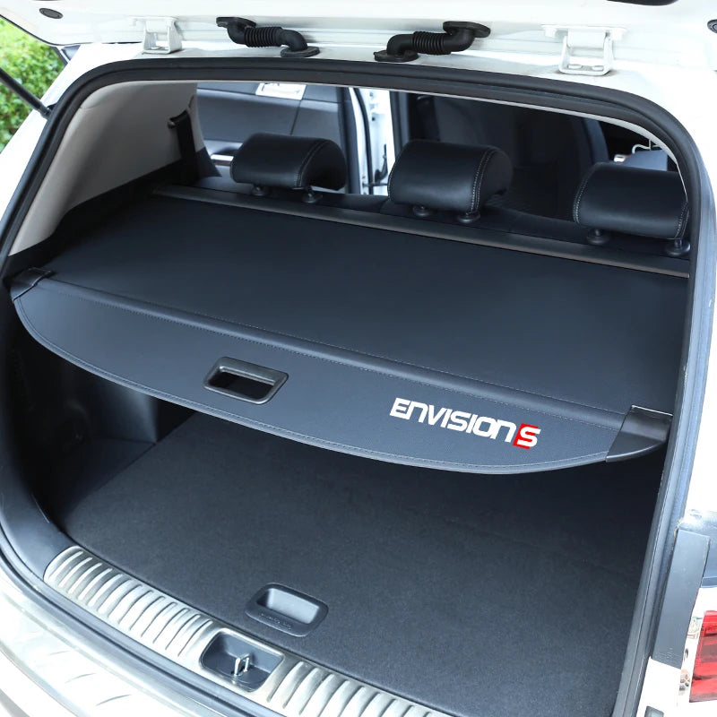 Retractable trunk cargo cover for Buick Envision, Envision Plus, Excelle GX, Velite 6, and GL6 by Gm Service Guy, showing three material options.