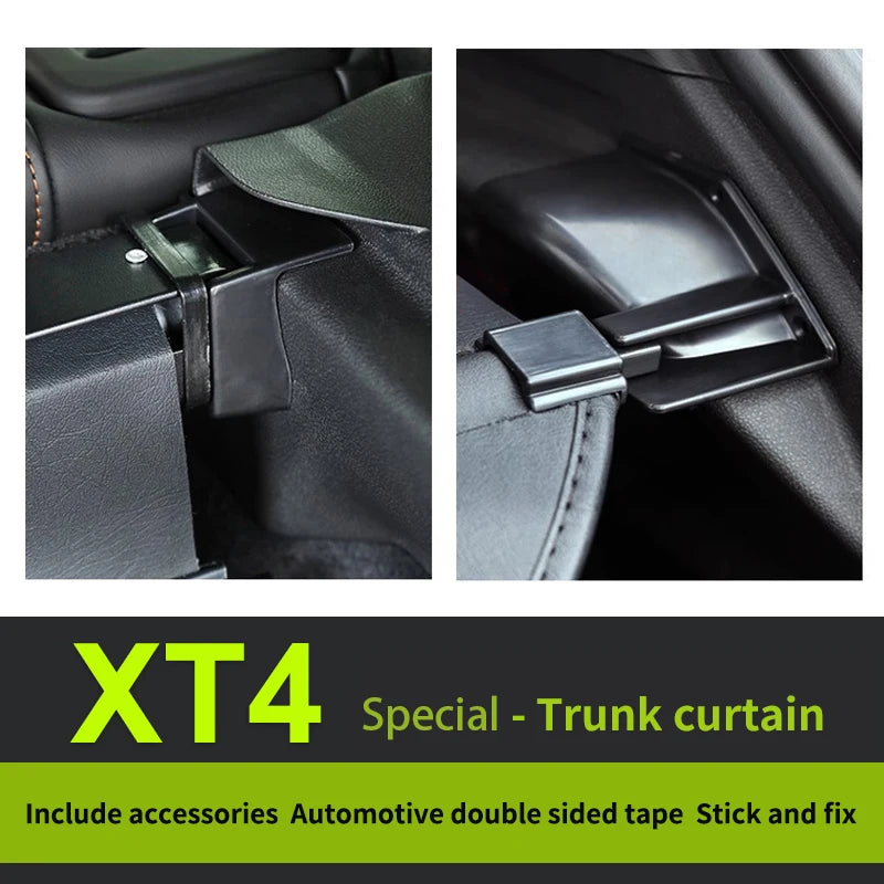 Custom fit retractable cargo cover for Cadillac XT4 (2020-2024) by Gm Service Guy, rear trunk privacy shade for luggage security.