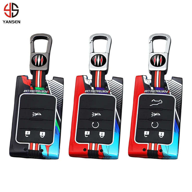 GM Service Guy Chevrolet Corvette, Cadillac CTS, ATS, Escalade remote key case cover shell, black plastic with key buttons visible