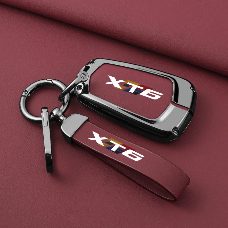 Hot Sale for Cadillac XT6 Car Key Cover 2020 to 2023 Zinc Alloy Leather Protector Shell Automobile Key Fob case Gm Service Guy