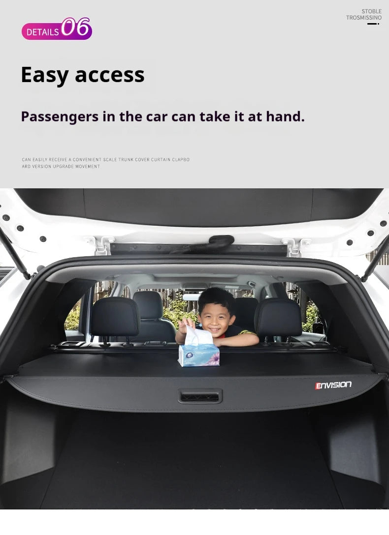 Gm Service Guy retractable trunk cargo cover for Buick Envision, Envision Plus, Excelle GX, Velite 6, and GL6 in three materials