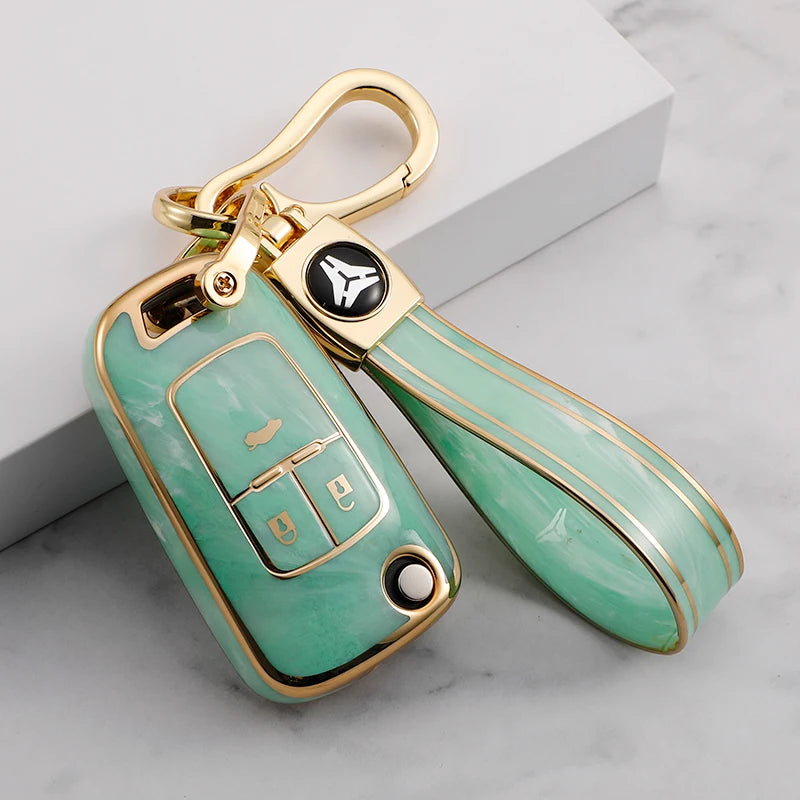 Premium Soft TPU Car Key Case Cover Shell for Chevrolet Malibu Buick Excelle XT GT Lacrosse Encore Key Ring Keychain Bag Factory Gm Service Guy